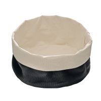 Brottasche beige/schwarz - Ø 17 x 8 cm (Baumwolle, runde Form) href=