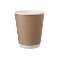 Kaffeebecher- 300 ml (25 Stück) - braun href=