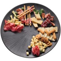 NERO Platte  Ø - 50 x 3,5 cm - Melamin - Schwarz href=