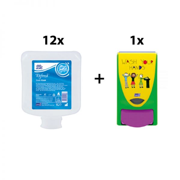 Seifenspender-Set "Wash your hands"bestehend aus: 1* 54266, 12* 54268