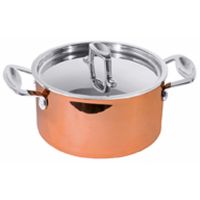 CUISINE Fleischtopf Ø 20 x 11,5 cm - 3 Ply-Kupfer (mit Deckel) href=