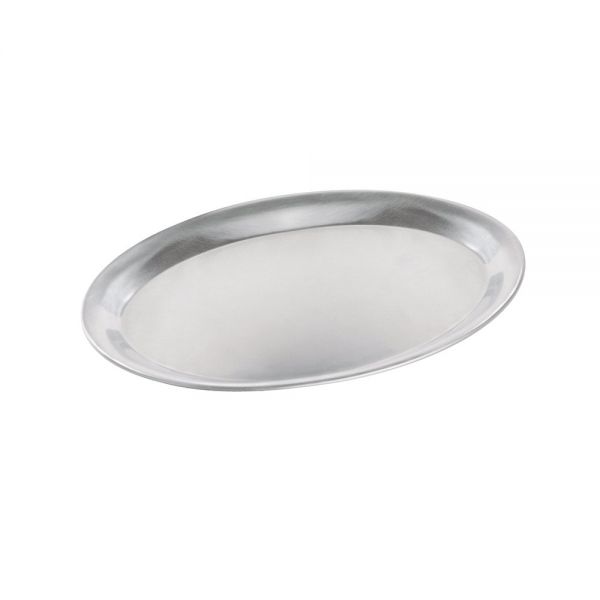 Café-Tablett oval - 26,5 x 19,5 cm (Edelstahl mattiert)