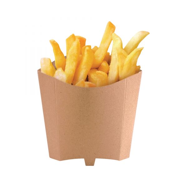 Pommes-Schütte - 8 x 4,8 x 10 cm - 85 ml - Pappe (1.000 Stück)