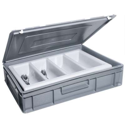 Besteck-Transportbox klein - 30 x 20 x 14 cm | Transportbehälter & Zubehör | Lager- & Betriebsausstattung | Küche & Lager