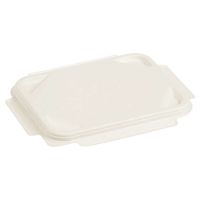 Zuckerrohr-Deckel für Menüschale 22,7 x 17,8 cm - 250 Stück - Weiß href=