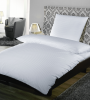 LINZ Wechselstreifen Kissenbezug - 80 x 80 cm - Mischgewebe  - Weiß href=