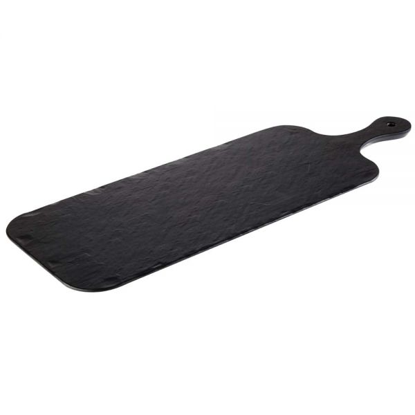 SLATE Platte 48 x 20 cm mit Griff 13 cm - Melamin - Schieferoptik