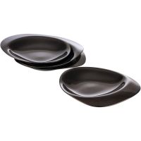 PEBBLES Teller (4-teilig) - 8,5 x 8 cm - Schwarz href=
