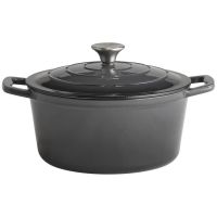 5 STARS Gusseisentopf mit Deckel - 4 l - (Ø 25 x 11,5 cm) - Anthrazit href=