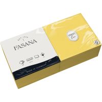 Zelltuchserviette - 33 x 33 cm - 1/4 Falz - 2 - lagig - Gelb (250 Stück) href=