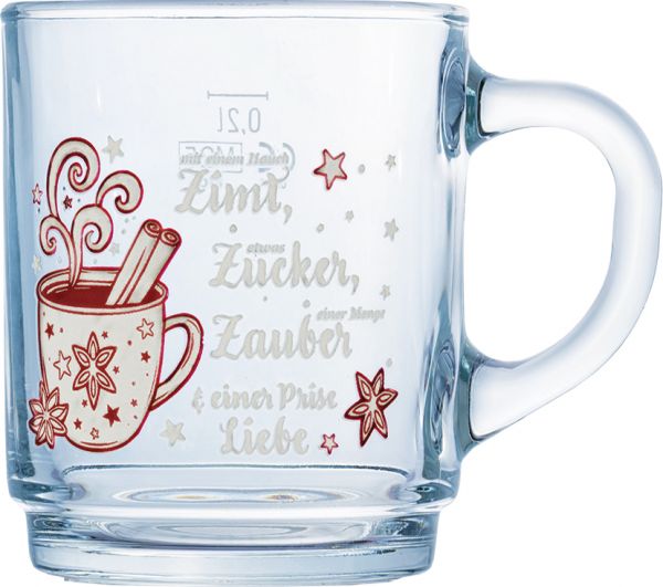 TEA Glühweinbecher - 25 cl - (Ø 7,2 x 8,9 cm) - geeicht /-/ 0,2 l