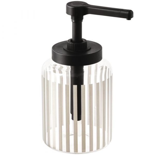 DISPENSA Dosierspender mit Längsstreifendekor - 1,7 l - Ø 13 x 27 cm