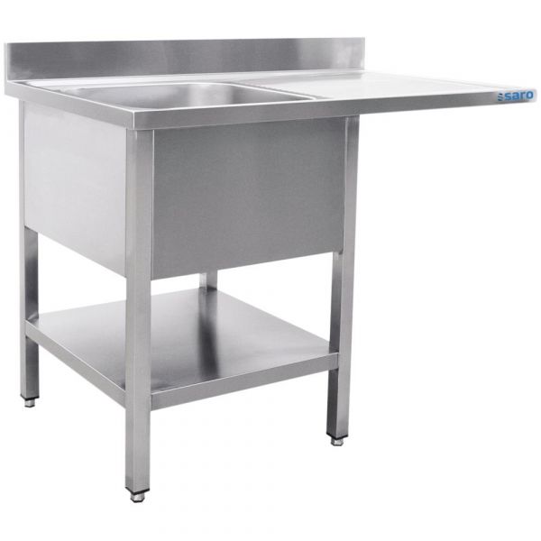Edelstahl Spülcenter - 1 Becken Links - 1200 x 600 x 850 mm