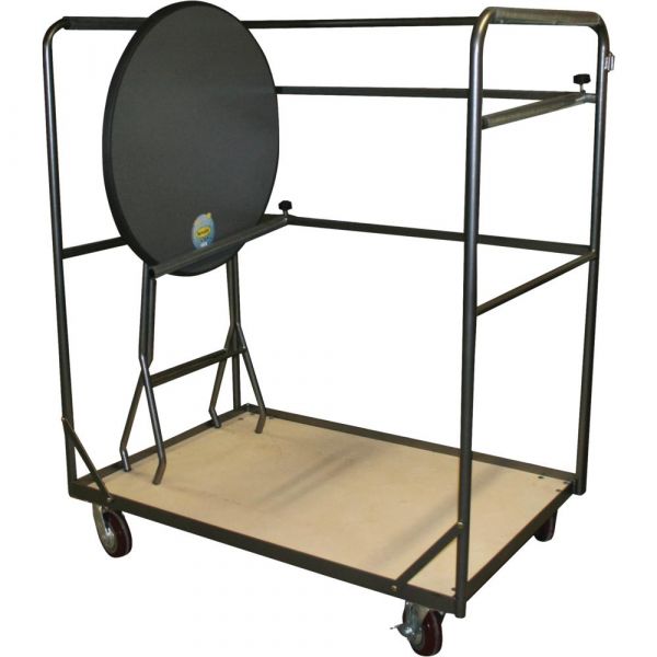 Transportwagen für 12 Stehtische - 130 x 90 x 164 cm - Feststeller - zwei Bock- und zwei Lenkrollen