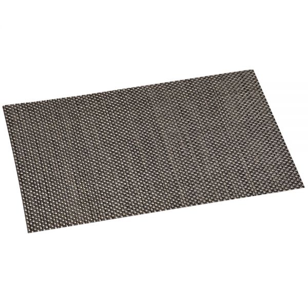 Platzset aus Kunststoffgeflecht – 43 x 29 cm – Grau – robust &amp; pflegeleicht
