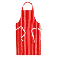 Latzschürze (95 x 70 cm) - Rot/Weiß gestreift href=