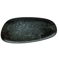 COSMOS BLACK Platte Ø 37 x 17 cm - organische Form href=