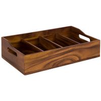 ACACIA Besteckkasten - 51 x 28 x 14,5 cm - Akazienholz href=