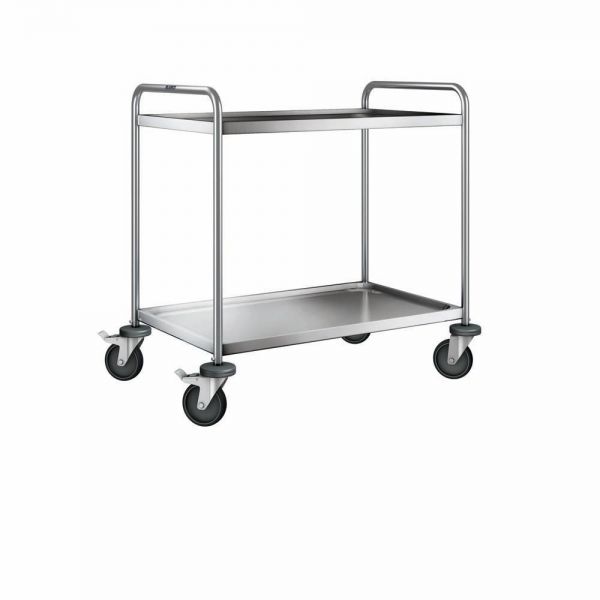 SW 9x6-2 Servierwagen 2-bordig (90 x 55 cm) - stahlverzinkte Rollen