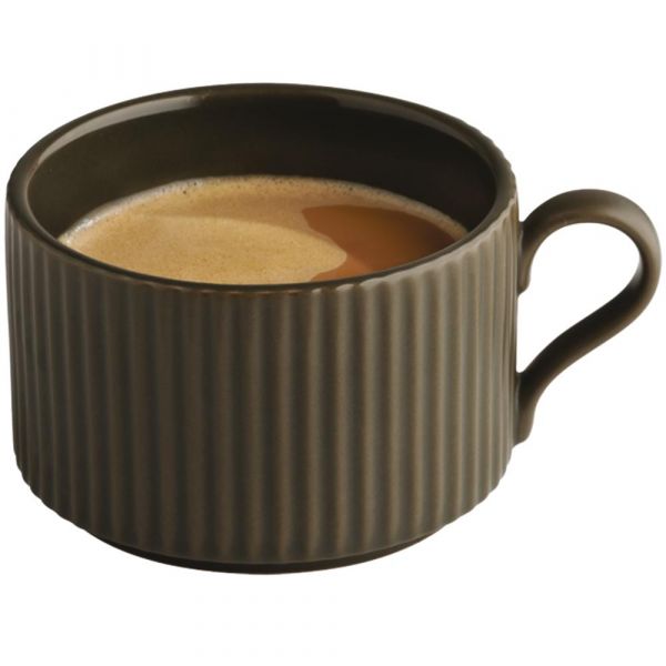 THE GRID Cappuccinotasse - 9 x 6 cm - 20 cl - Porzellan, Mud