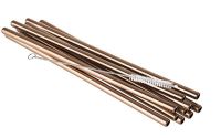 Trinkhalme Ø 0,8 x 21,5 cm - CNS 18/8 mit Kupfer-Look (10 Trinkhalme + Reinigungsbürste) href=