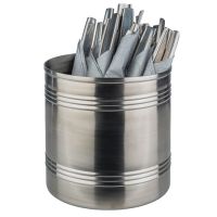 SNACK-CAN Besteckbehälter - (Ø 13,5 x 14 cm) (Inhalt 1,8 l) - Edelstahl href=