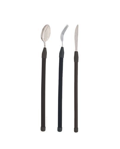 MODELL 970-3 Besteckset Biegsam Schwarz verlängerter Griff