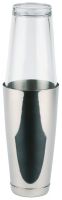 BOSTON SHAKER Glas 0,4 l / Becher 0,7 l - Edelstahl hochglanzpoliert href=