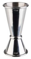 Barmaß Jigger - Ø 4,5 x 9 cm (2/4 cl mit Füllstrich) - Edelstahl silbern href=