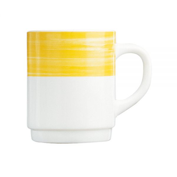 BRUSH Henkelbecher 25 cl - Ø 6,8 x 9 cm (stapelbar) - Yellow