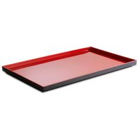 ASIA PLUS Buffettablett GN 1/1 - 53 x 32,5 x 3 cm, Melamin - Bordeaux/Schwarz href=